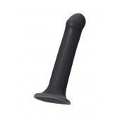 Черный фаллос на присоске Silicone Bendable Dildo L - 19 см. - Strap-on-me - купить с доставкой в Королеве