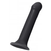 Черный фаллос на присоске Silicone Bendable Dildo L - 19 см. - Strap-on-me - купить с доставкой в Королеве