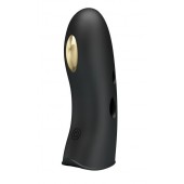 Черная вибронасадка на палец с электростимуляцией Marico - Baile - купить с доставкой в Королеве