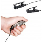 Черные электрические зажимы для сосков Shock Therapy Nipple Clamps - Pipedream - купить с доставкой в Королеве