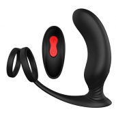 Черный массажер простаты REMOTE P-PLEASER - Dream Toys - в Королеве купить с доставкой