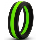 Черно-зеленое эрекционное кольцо Silicone Go Pro Cock Ring - Blush Novelties - в Королеве купить с доставкой