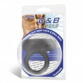Черное двойное силиконовое кольцо С B GEAR - BlueLine - в Королеве купить с доставкой
