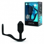 Черное эрекционное кольцо с анальным плагом Snug   Tug - b-Vibe - в Королеве купить с доставкой