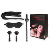 Эротический набор в черном цвете: маска, кляп, пэстисы, плётка - Notabu - купить с доставкой в Королеве