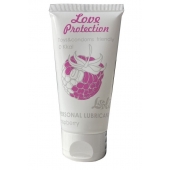 Лубрикант на водной основе с ароматом малины Love Protection Raspberry - 50 мл. - Lola Games - купить с доставкой в Королеве