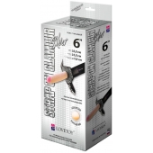 Пояс-трусики с насадкой Glamour Silver - 15,5 см. - LOVETOY (А-Полимер) - купить с доставкой в Королеве