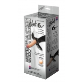 Пояс-трусики с насадкой Glamour - 17 см. - LOVETOY (А-Полимер) - купить с доставкой в Королеве