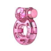 Розовое эрекционное кольцо с вибрацией Pink Bear - Baile - в Королеве купить с доставкой