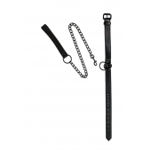 Черный ошейник Sin с поводком - Lola Games - купить с доставкой в Королеве