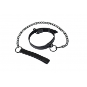 Черный ошейник Sin с поводком - Lola Games - купить с доставкой в Королеве