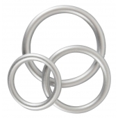 Набор из 3 эрекционных колец под металл Metallic Silicone Cock Ring Set - Orion - в Королеве купить с доставкой
