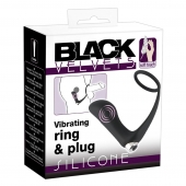 Черное эрекционное кольцо с анальной вибропробкой Vibrating Ring   Plug - Orion - в Королеве купить с доставкой