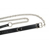 Черный ошейник с поводком Wild - Lola Games - купить с доставкой в Королеве