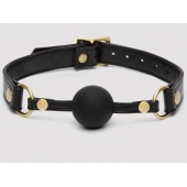 Черный кляп-шар Bound to You Faux Leather Ball Gag - Fifty Shades of Grey - купить с доставкой в Королеве