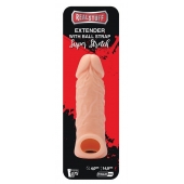 Телесная насадка EXTENDER WITH BALL STRAP 5.5 - 14 см. - Dream Toys - в Королеве купить с доставкой