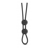 Черное двойное эрекционное лассо Silicone Double Loop Cock Ring - Blush Novelties - в Королеве купить с доставкой