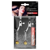 Оригинальные зажимы на соски с желтыми шариками - Notabu - купить с доставкой в Королеве