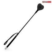 Черный стек с наконечником-сердечком - 54 см. - Notabu - купить с доставкой в Королеве