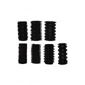 Набор из 7 черных насадок PENIS SLEEVES SET - Dream Toys - в Королеве купить с доставкой