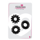 Набор из 3 черных эрекционных колец SET OF 3 COCKRINGS - Dream Toys - в Королеве купить с доставкой