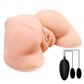 Телесная вибровагина Julie с 2 рабочими отверстиями - Baile - в Королеве купить с доставкой