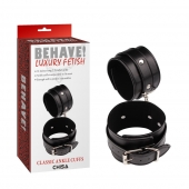 Черные оковы Classic Ankle Cuffs - Chisa - купить с доставкой в Королеве
