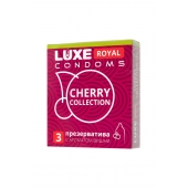 Презервативы с ароматом вишни LUXE Royal Cherry Collection - 3 шт. - Luxe - купить с доставкой в Королеве