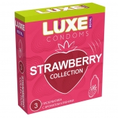 Презервативы с ароматом клубники LUXE Royal Strawberry Collection - 3 шт. - Luxe - купить с доставкой в Королеве