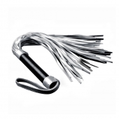 Серебристая плетка Struggle My Flogger с черной ручкой - 45 см. - Lovetoy - купить с доставкой в Королеве