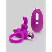 Лиловое виброкольцо с пультом ДУ Remote Control Cock Ring - Happy Rabbit - в Королеве купить с доставкой