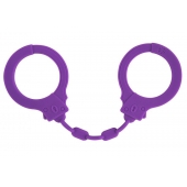 Фиолетовые силиконовые наручники Suppression - Lola Games - купить с доставкой в Королеве