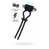 Черное эрекционное лассо на пенис Jat - A-toys - в Королеве купить с доставкой