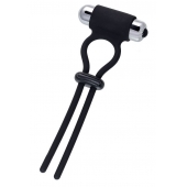 Черное эрекционное лассо на пенис Jat - A-toys - в Королеве купить с доставкой