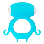 Голубое виброкольцо на пенис Sair - A-toys - в Королеве купить с доставкой