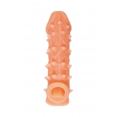 Телесная закрытая насадка с пупырышками Cock Sleeve Size M - 15,6 см. - KOKOS - в Королеве купить с доставкой