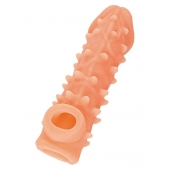 Телесная закрытая насадка с пупырышками Cock Sleeve Size L - 17,6 см. - KOKOS - в Королеве купить с доставкой