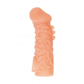 Телесная закрытая насадка с шершавой головкой Cock Sleeve Size M - 15,6 см. - KOKOS - в Королеве купить с доставкой