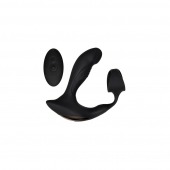 Черный вибромассажер простаты с эрекционным кольцом Strapped   Tapped - Zero Tolerance - в Королеве купить с доставкой