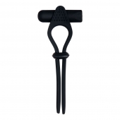 Черное эрекционное лассо с вибропулей Black Tie Affair - Zero Tolerance - в Королеве купить с доставкой