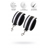 Серебристо-черные наручники Anonymo - ToyFa - купить с доставкой в Королеве