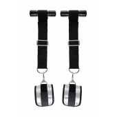 Черно-серебристые фиксаторы для рук на дверь Anonymo - ToyFa - купить с доставкой в Королеве