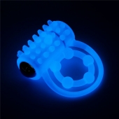 Голубое, светящееся в темноте виброкольцо Lumino Play Vibrating Penis Ring - Lovetoy - в Королеве купить с доставкой