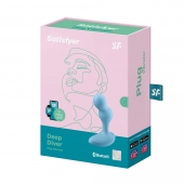 Голубой анальный вибростимулятор Deep Driver - 11,2 см. - Satisfyer - в Королеве купить с доставкой