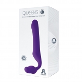 Фиолетовый безремневой страпон Queens L - Adrien Lastic - купить с доставкой в Королеве