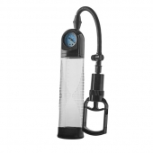 Прозрачная вакуумная помпа с манометром Deluxe Penis Pump - Dream Toys - в Королеве купить с доставкой
