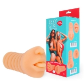 Телесный мастурбатор-ротик с высунутым язычком - Bior toys - в Королеве купить с доставкой