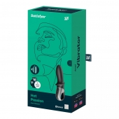 Черный анальный вибратор Hot Passion с функцией нагрева - Satisfyer - в Королеве купить с доставкой