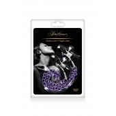 Зажимы для сосков с фиолетовой цепочкой Sweet Caress Nipple Chain - Sweet Caress - купить с доставкой в Королеве