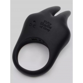Черное эрекционное виброкольцо Sensation Rechargeable Vibrating Rabbit Love Ring - Fifty Shades of Grey - в Королеве купить с доставкой